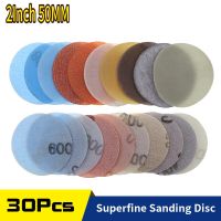 2 Inch Soft Superfine Sanding Disc 50mm Hook&amp;loop Wet Dry Sandpaper 600- 5000 Grits For Car Polisher Sander Automotive Polishing Power Sanders