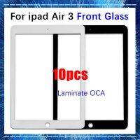 10ชิ้นกระจกหน้าพร้อม OCA สำหรับ Ipad Air3 A2153 A2152 A2123แอร์3 (ไม่มีตัวอ่านพิกัดสัมผัส) อะไหล่แผงหน้าจอแอลซีดีด้านนอก