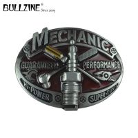 【CW】▣  Bullzine zinc alloy mechanic TOOL jeans cowboy gift belt buckle with pewter finish FP-03643 for 4cm width drop shipping