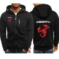 2022เสื้อมีฮู้ดสำหรับผู้ชาย,เสื้อผ้ามีฮู้ดพิมพ์ลายโลโก้รถ Abarth ลำลองเสื้อสูทแขนยาวฮาราจุกุซิปแจ็คเก็ตผู้ชาย