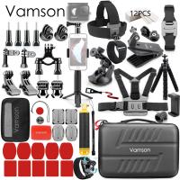 Vamson ชุดติดตั้งสำหรับ Gopro 11 10 9ชุดอุปกรณ์สำหรับ Go Pro ฮีโร่9 8 7 6 5สำหรับ Insta360 X3 X2 RS สำหรับ DJI Osmo Action 3 VS84