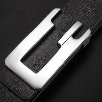 FRALU New mens nd designer belts for male straps cowhide Genuine leather white black smooth buckles ceinture