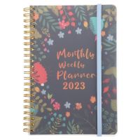 《   CYUCHEN KK 》2023 A5ภาษาอังกฤษ Daily Planner Schedule Planning Book Thickened Spiral Notepad For Home