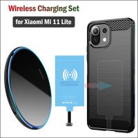 [ร้อน] Qi ชาร์จไร้สายสำหรับ Xiaomi Mi 11 Lite 4G /Mi 11 Lite 5G NE 6.55 ที่ชาร์จแบบไร้สายพร้อมเคสอะแดปเตอร์เครื่องชาร์จ USB Type-C