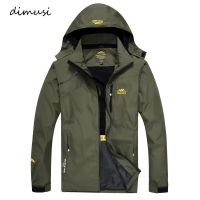 DIMUSI Mens Jackets Spring Autumn Casual Men Outwear Raincoat Waterproof Hooded Coats Male Breathable Bomber Jackets 4XL.YA813