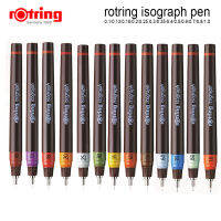 Rotring ปากกา Isograph ขนาด0.1มม.-1.0มม. ปากกาวาดภาพแบบเติมหมึกได้มีรูพรุน