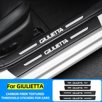 สำหรับ Alfa Romeo Giulietta Performance สติกเกอร์รถคาร์บอนไฟเบอร์รถประตู Sill Guard สติกเกอร์รถเกณฑ์ Protect