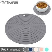 【YF】 Round Pet Placemat 1Pcs For Dog and Cat Waterproof Feeding Mat Bowl Pad Prevent Food Water Overflow Solid Color Silicone