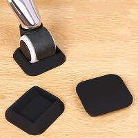 5PCS Rubber Furniture Caster Cups Sofa Chair Bed Foot Wheel Stoppers Prevents Scratches Hardwood Floor Protectors Black