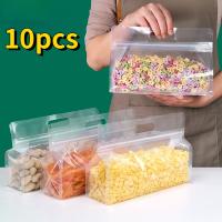 【CC】 10pcs Reusable PEVA Food Freezer Up Storage Silicone Leakproof Top Organizer Shut