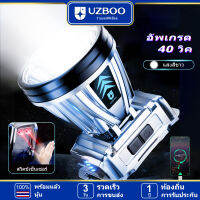 UZBOO ไฟฉายคาดหัว ไฟฉายคาดศีรษะ LED ไฟฉายLEDอเนกประสงค์ มี แสงขาว/แสงเหลือง หรี่ไฟได้ ไฟฉายคาดหัว ไฟฉายส่องกบ ไฟฉายส่องสว่างใช้งานในที่มืด