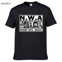 ใหม่ เสื้อยืดลําลอง แขนสั้น พิมพ์ลาย NWA Narcos With Attitude Chapo Cartel แฟชั่นสําหรับผู้ชาย  B394