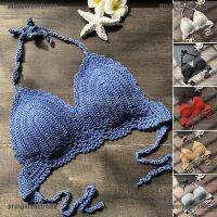 Women Crochet Boho lette Halter Cami Knitted