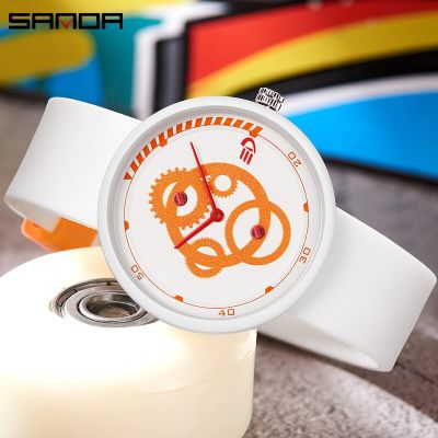 SANDA Original Design Womens Mens Watches Top Brand Luxury Sports Silicone Strap Waterproof 50M Quartz Watch Men Мужские часы
