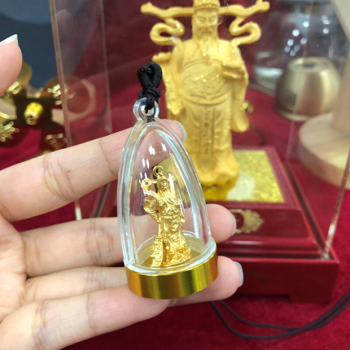 plun-จี้พระพุทธรูปรูปกวนดีไซน์ดั้งเดิมทำด้วยมือ24kgold-รูปสลักทองจี้เงินชายและหญิงเครื่องรางนำโชคกอว์จี้เงินรูปหยินหยางเพื่อดึงดูดความ