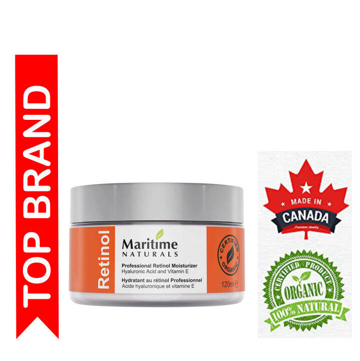 Canada's Premium Retinol Moisturizer for Face Huge 120ml Hyaluronic acid and vitamin A anti
