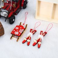 Navidad 2022 New Year Gifts Christmas Sled Wooden Pendant Ornaments Christmas Decorations for Home Xmas Tree Decor Natal Noel