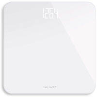 Greater Goods Digital Weight Bathroom Scale, Shine-Through Display, Accurate Glass Scale, Non-Slip &amp; Scratch Resistant, Body Weight (White)