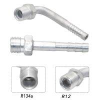 ☁✴ Tooth Outside JointAluminum Fitting R134a R12 3/8 1/2 5/8 Hose ClampStraight/Curve Male Insert O-ring Barbed Fitting