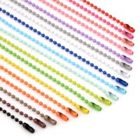 20pcs Colorful Ball Bead Chains Fits Key Chain/Dolls/Label Hand Tag Connector For DIY Bracelet Jewelry Making Accessorise 12CM Beads