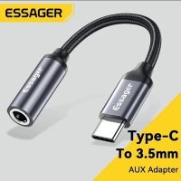 Essager USB Type C 3.5 Jack Earphone Adapter USB C to 3.5mm Headphones AUX Audio Adapter Cable For Huawei P30 Xiaomi Mi 10 9 Cables