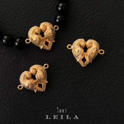 Leila Amulets สาลิกาคู่ ห่วงข้าง (พร้อมกำไลหินฟรีตามรูป)