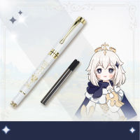 Luxury New Game Genshin Impact Paimon Cosplay Gel Pen Student Stationery Business Metal Pen Ballpoint Roller Pen with Gift Box