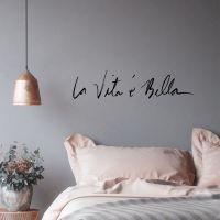 NEW Italian Byword Wall Stickers LIFE BEAUTIFUL Livingroom Studio Mirror