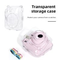 For Fujifilm Instax Mini 12 Transparent Camera Case Protective Carry Bag Cover with Shoulder Strap Storage Bag for Instax Mini12 Camera Cases Covers a
