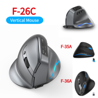 ZELOTES F35 F36 Ergonomic แนวตั้งเมาส์2.4G ไร้สายเมาส์สำหรับเล่นเกม USB Optical Mouse Gamer เมาส์สำหรับ PC แล็ปท็อป