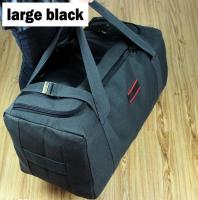 black large ANAWISHARE Men Travel Bags Large Capacity Women Luggage Travel Duffle Bags Canvas Big Travel Handbag Folding Trip Bag Waterproof