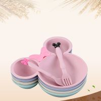 ✾♚ 1pcs Kid Cartoon Mouse Mickey Bowl Dishes Lunch Box Children Infant Rice Feeding Bowl Plastic Snack Plate Tableware