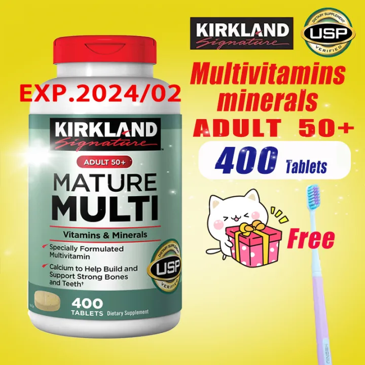Kirkland Adult 50+ Mature daily Multi Vitamins Minerals 400 Tablets