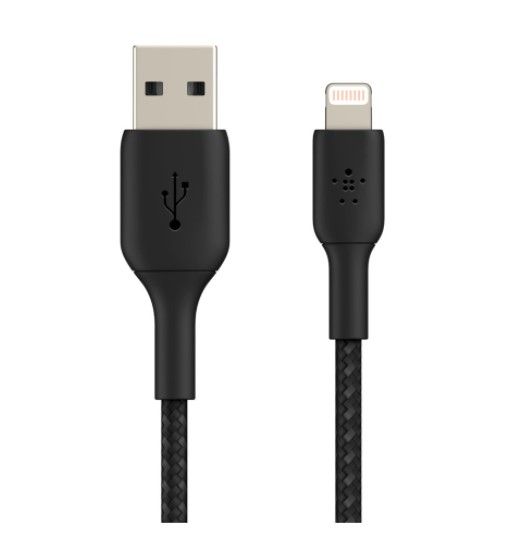 charger-cable-สายชาร์จ-belkin-braided-for-lightning-2-meter-black-caa002bt2mbk