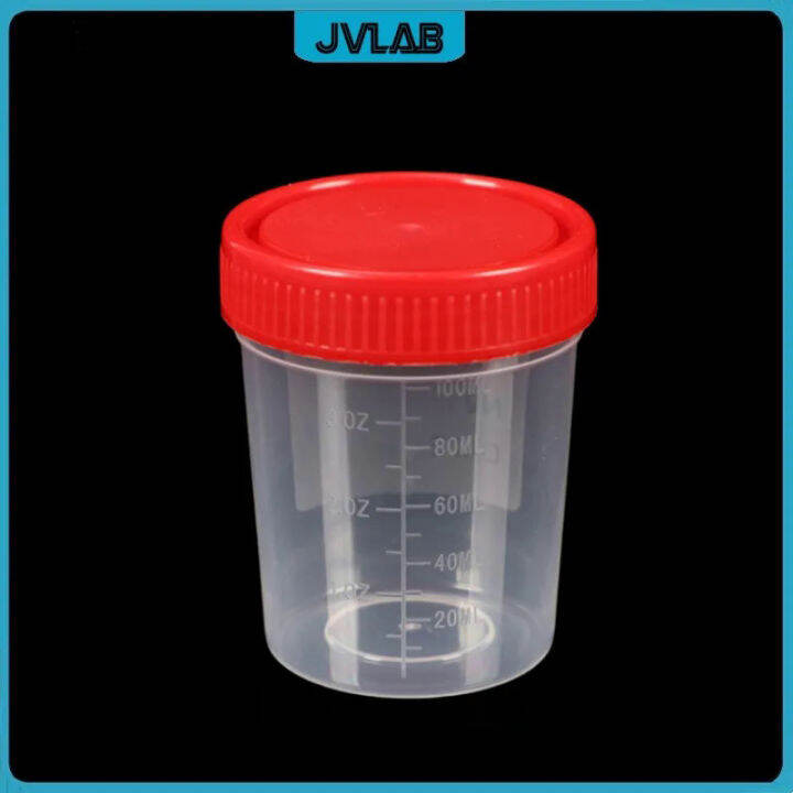 Plastic Urine Container Cup 100 ml 120 ml Plastic Vials Screw Cover Sputum Cup EOSterilized