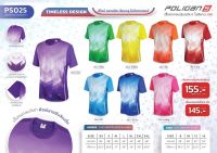 เสื้อกีฬา เสื้อฟุตบอล ไซส์ผู้ใหญ่ คอกลม Poligan S PS025 Football Jersey Poligan S PS025