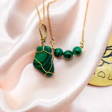 925 Malachite Point Pendant – Crystal Love Collective