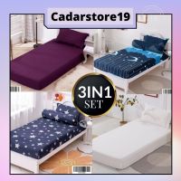 CADAR HO READY STOCK 1000TC 100 COTTON 3 IN 1 SUPER SINGLE FITTED BEDSHEET