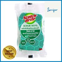 ฟองน้ำพร้อมใยขัด SCOTCH-BRITE SCRUP DOTS 4x6นิ้ว สีเขียวSCOURER SPONGE SCOTCH-BRITE SCRUP DOTS 4x6" GREEN **คุ้มที่สุดแล้วจ้า**