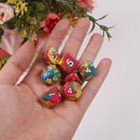 【LZ】 Sharp-Edge D   D-Dice SetDND-Handmade 7 Piece Die para DND-Masmorras-Dragão-Jogo 24BD