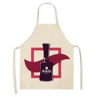 Kitchen Chef Aprons for Women Cotton Linen Bibs Household Cleaning Pinafore Home Cooking Apron Delantal