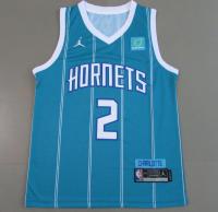 Ready Stock Shot Goods Mens 2 Lamelo Ball Charlotte Hornets Basketball Swingman Jersey - Blue