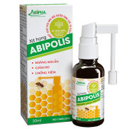 Xịt họng Abipolis, hỗ trợ giảm triệu chứng ho, đau rát họng, khản tiếng