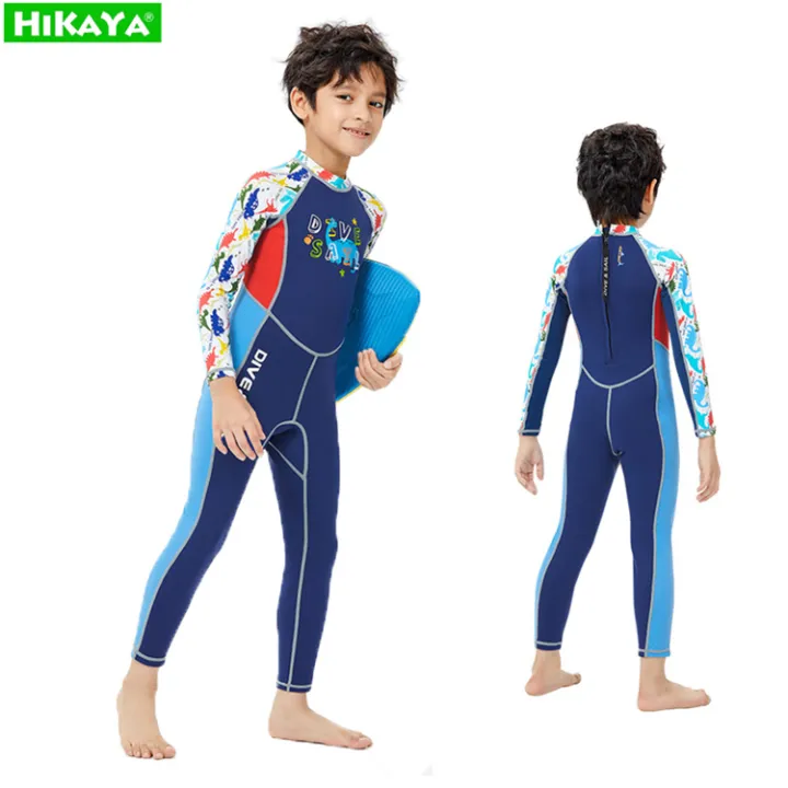 HIKAYA kids Surfing Wetsuits, boys 2mm neoprene thermal swimsuit ...