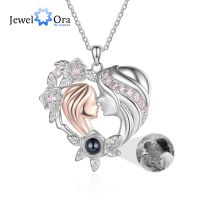 ▧❅∈  Day Personalized Mom and Daughter Photo Projection Necklace Pendants Gifts for Grandma Memorial