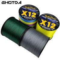 Ghotda 12Strands Brand Series 500M300M100M Fishing Line 11.3-54.5kg PE Braided Line Smooth Multifilament for Saltwater Fishing