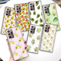 Cute Cartoon Fruit Avocado TPU Case for Samsung Galaxy Note 20 Ultra 10 Lite 9 8 S23 S21 S20 FE S22 Plus Transparent Phone Cover