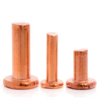 Red Copper Round Head Solid Rivet Hand Percussion Flat Head Willow Nail Copper Rivet Beat Thump M1.5 M2.5 M3 M4 M5 M6 M8 GB109