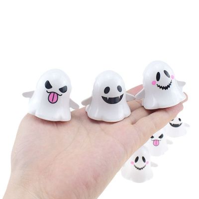 【CC】 3pcs New Spoof Props Prank clockwork toy white ghost cute gift