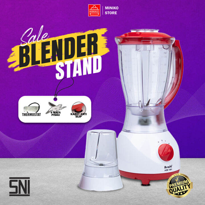 Arashi Stand Blender ASB 1501/Kapasitas 1,5L/3 Mode Kecepatan. Lazada